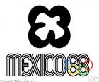 Логотип и Талисман Олимпийских игр Мексики 1968, где участвовали 5516 спортсменов из 112 стран мира